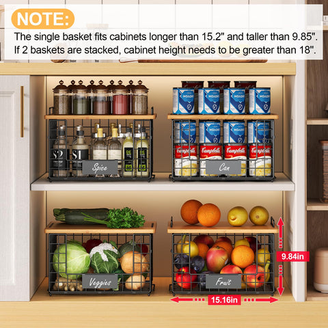 keomaisyto stacked baskets on kitchen counter saving vertical space