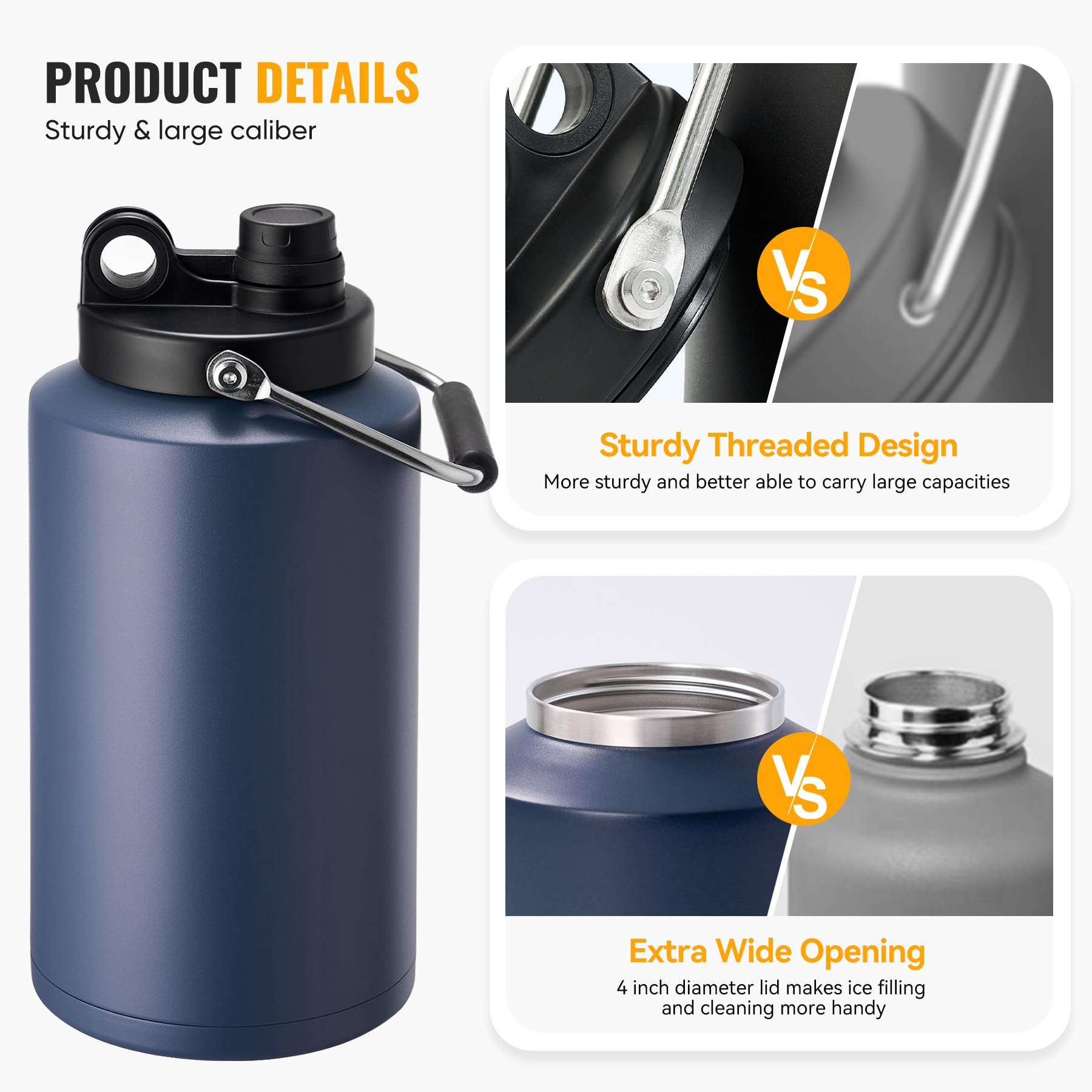 Kerilyn jug powder-coat texture detail demonstrating sweat-proof finish and scratch resistance