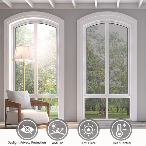 KESPEN film on bathroom window providing daytime privacy and light balance