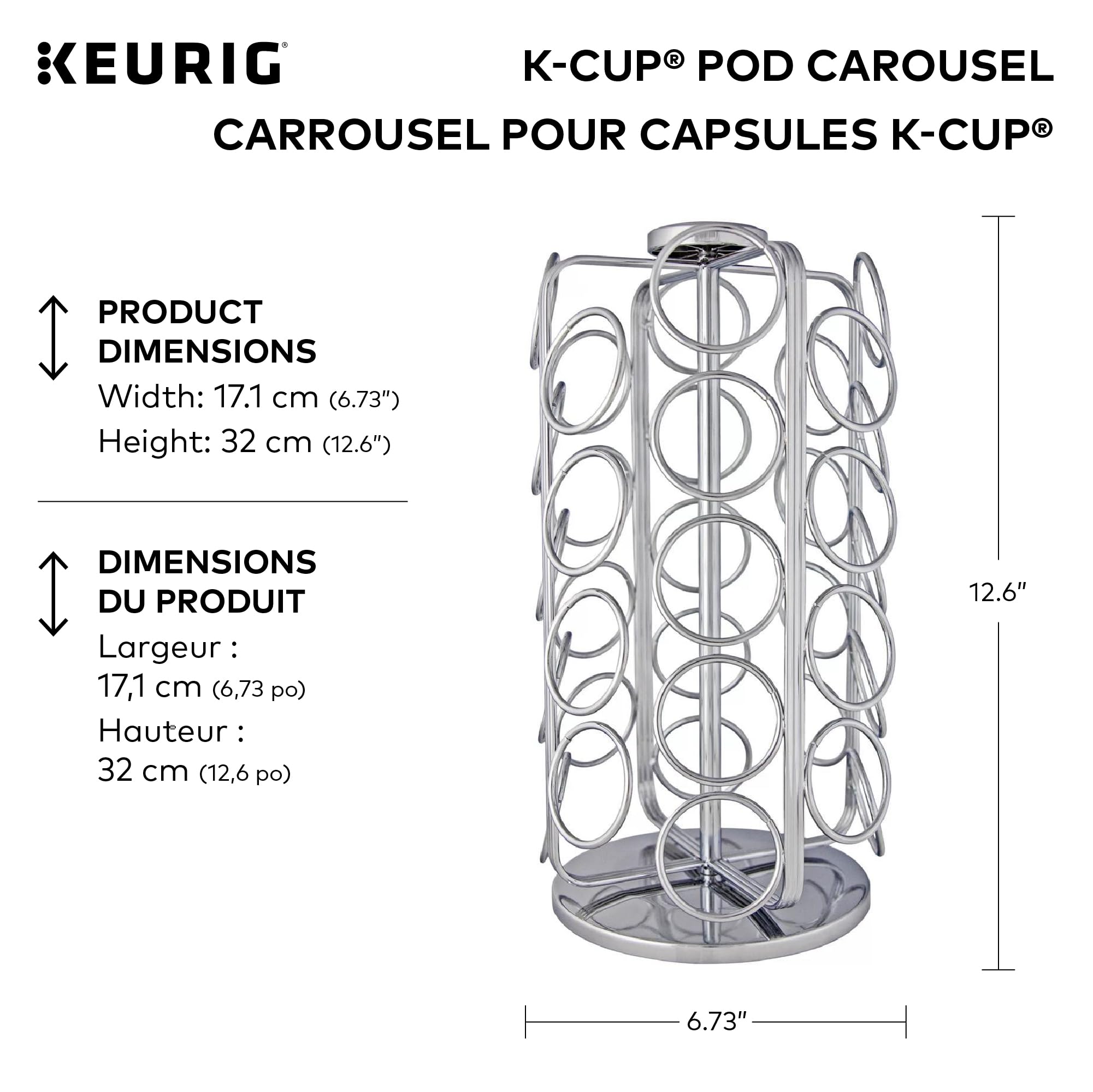Keurig close-up of chrome metal finish highlighting durable build
