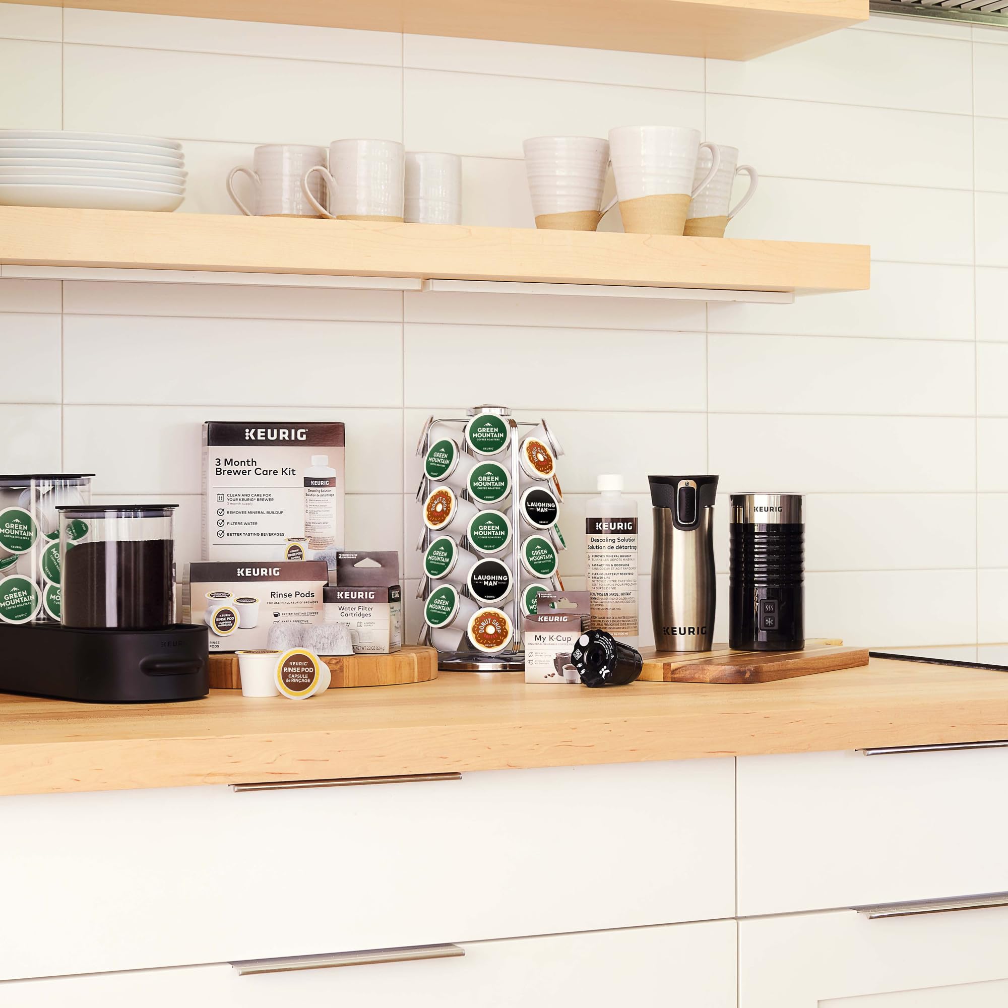Keurig beside a 12-inch ruler showing compact 6.5 by 12-inch size