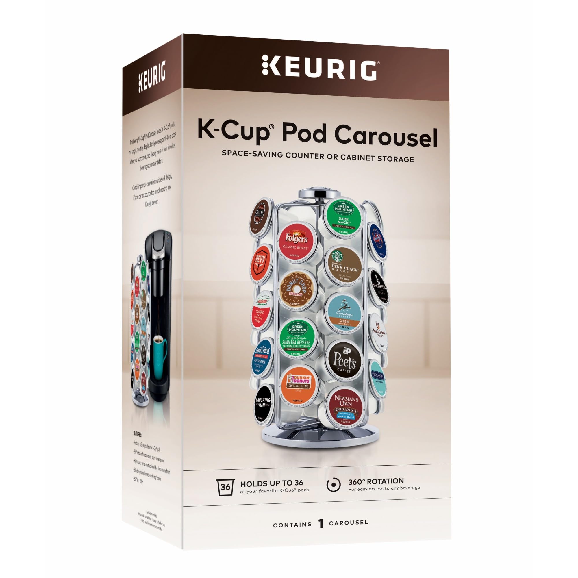 Keurig side profile displaying slim design saving counter space