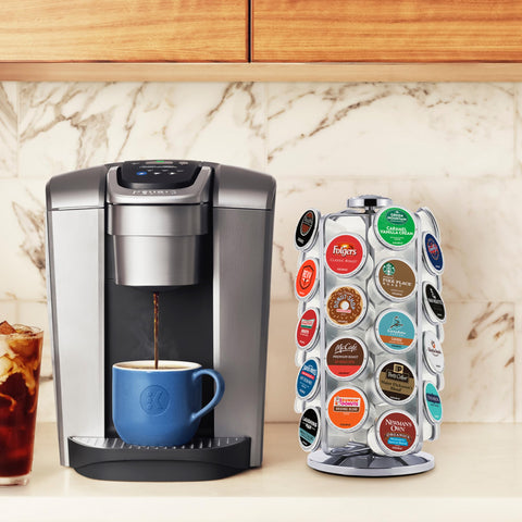 Keurig carousel filled with assorted pods showing selection variety