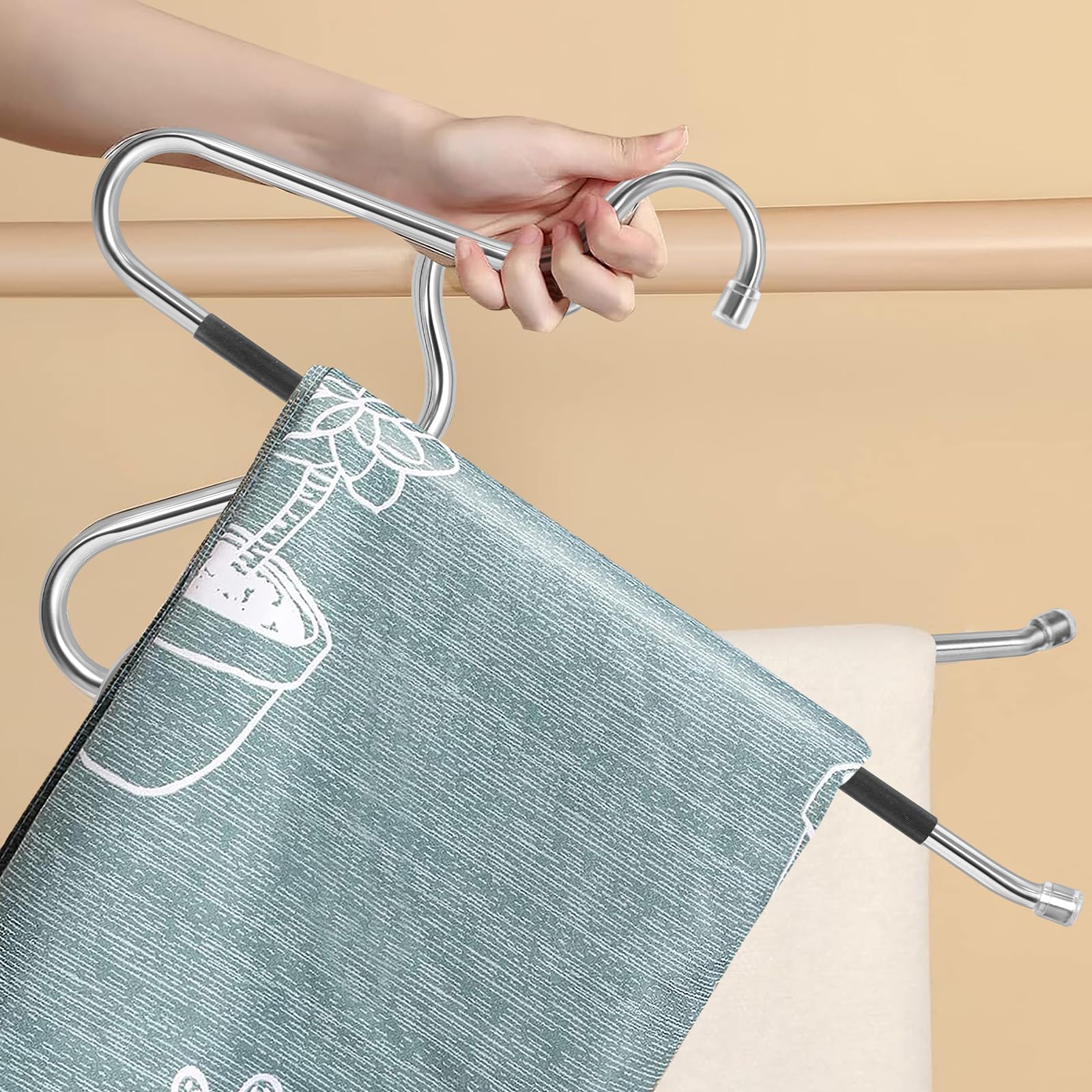 Kevenal lifestyle linen closet with hangers keeping quilts airy and accessible