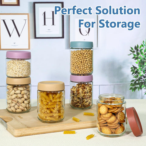 KEYWING jars stored in fridge demonstrating organized meal prep and freshness