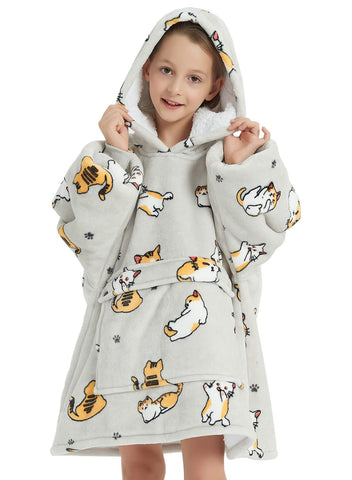KFUBUO front view cat hoodie showing cozy coverage and style