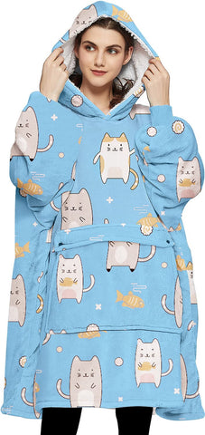 KFUBUO front view showing oversized fit and cozy look