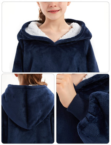 KFUBUO oversized hood detail used as pillow for extra head support