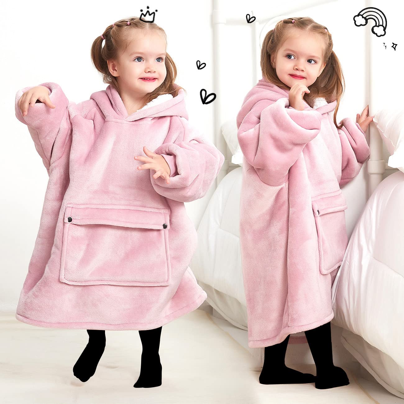 KFUBUO deep kangaroo pocket detail securing hands and small toys