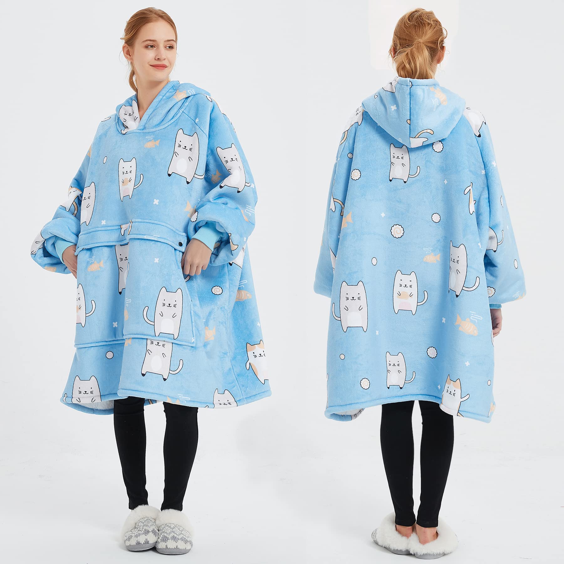 KFUBUO wearable blanket on sofa for relaxing comfort