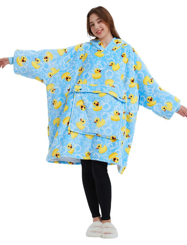 KFUBUO wearable blanket worn outdoors adding portable warmth