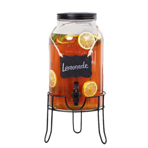 Khlotiko front view of glass dispenser showing capacity and elegant look for serving