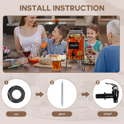 Khlotiko in-use at party table serving lemonade to guests for easy self-service