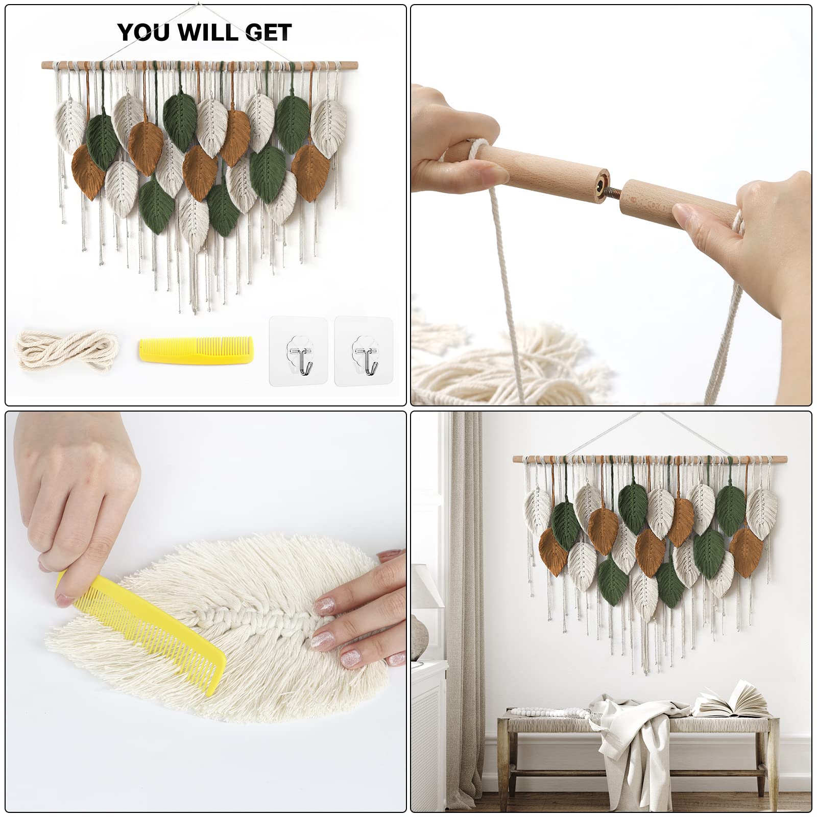 KHOYIME wall hanging beside chair showing scale and room placement
