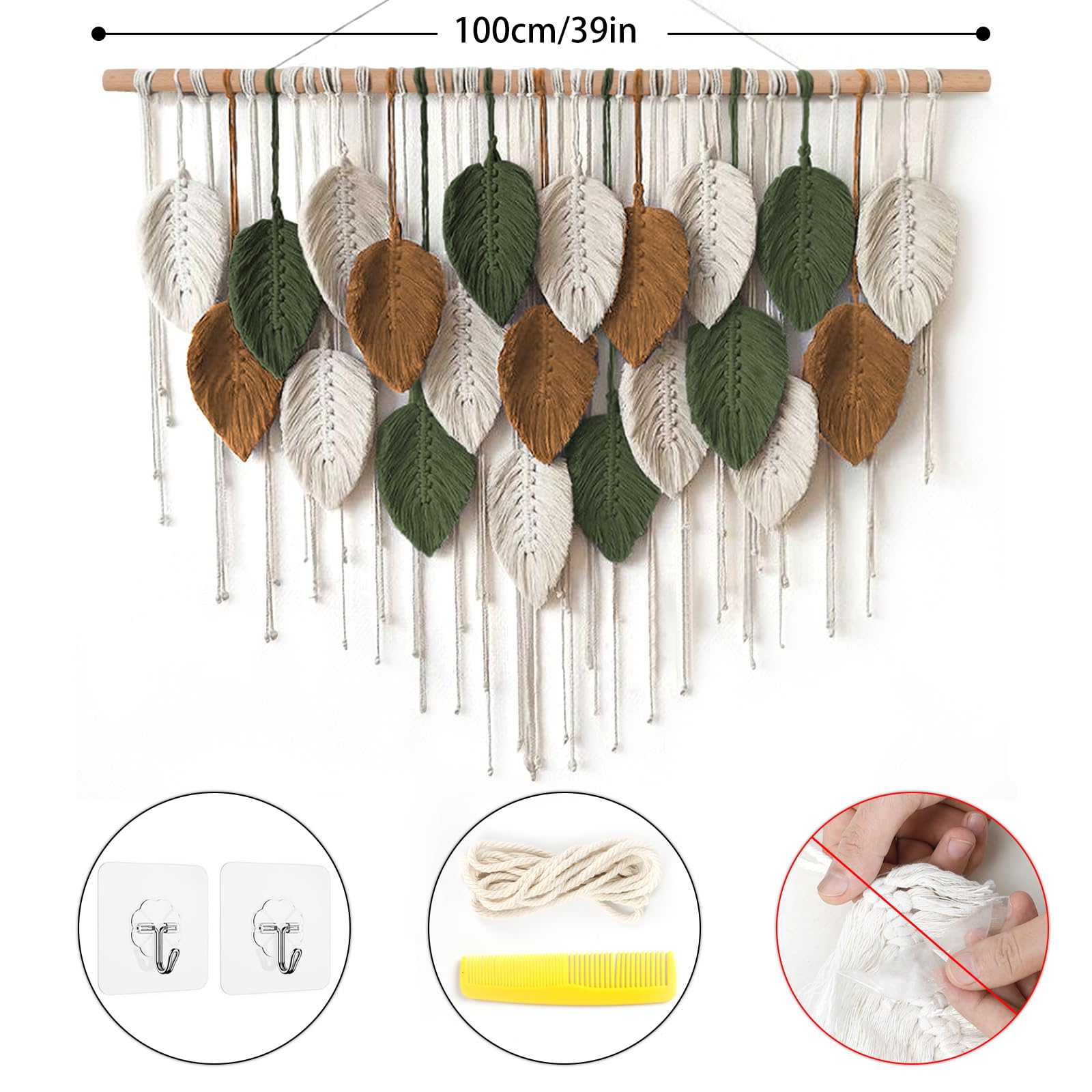 KHOYIME wooden rods and splicing detail for easy assembly and stability