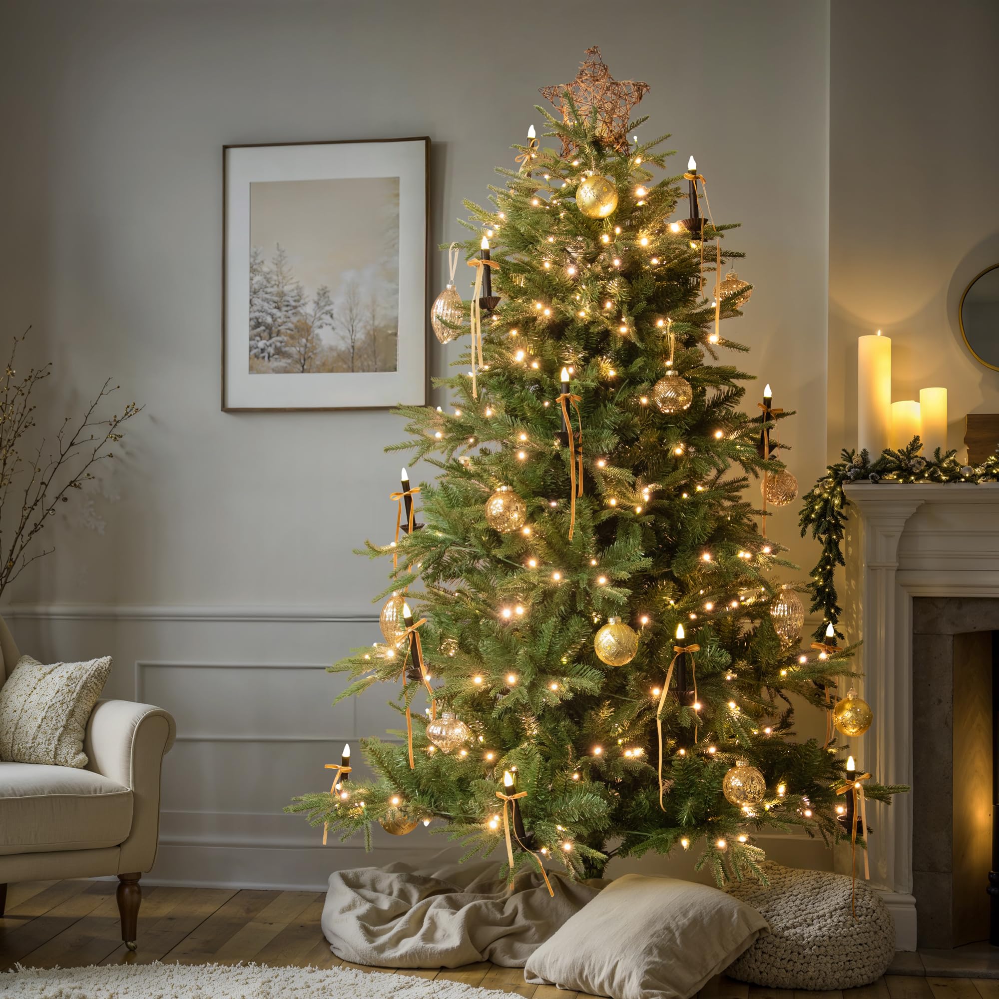 KI Store ornaments beside ruler showing size for decorating planning
