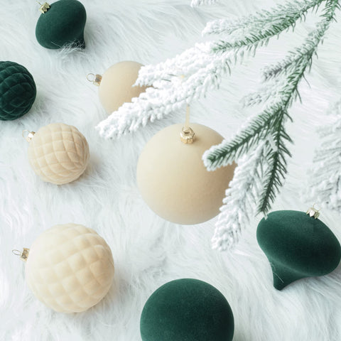 KI Store assorted sizes hung on branch demonstrating layered tree decoration benefits