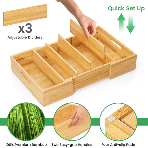Kiasthome placed inside drawer holding container lids for easy access