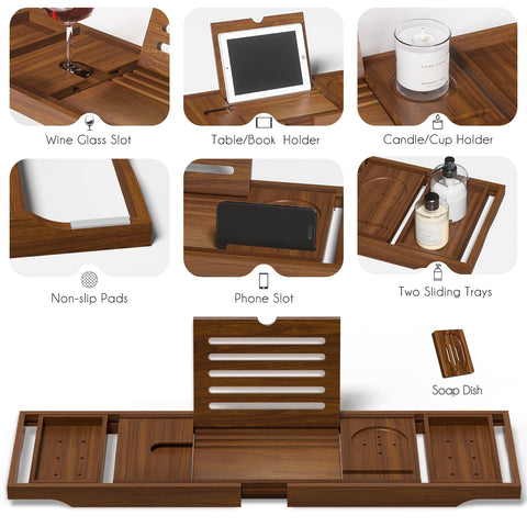 Kiasthome tray holding tablet and phone for hands‑free reading benefit