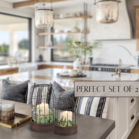 KIBAGA lanterns on dining table adding cozy ambient lighting