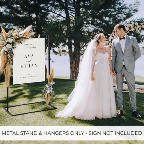 KIBAGA leather strap and fasteners securing sign with a tidy, elegant benefit