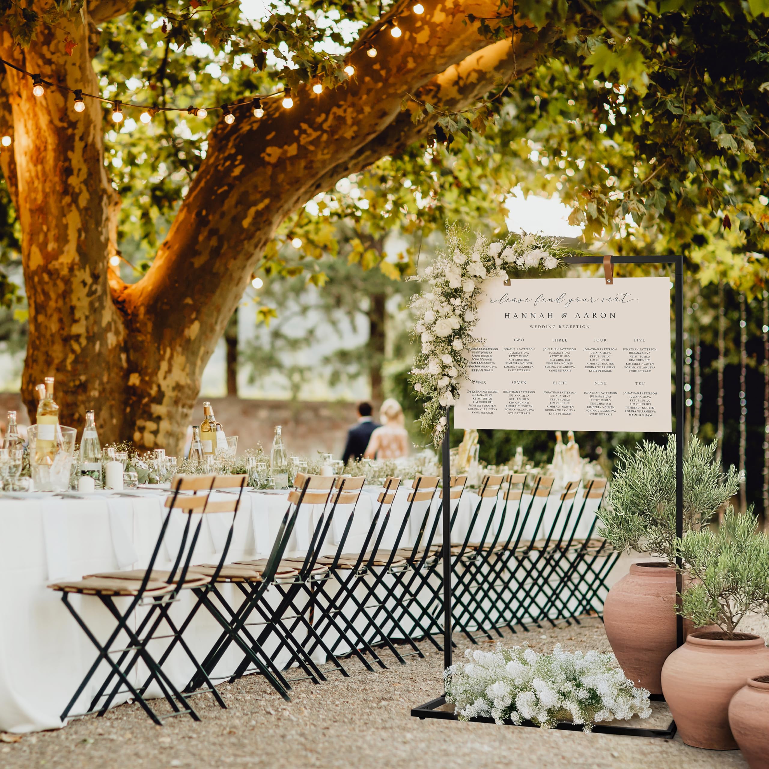 KIBAGA lifestyle shot with couple and sign creating a welcoming ceremony moment benefit