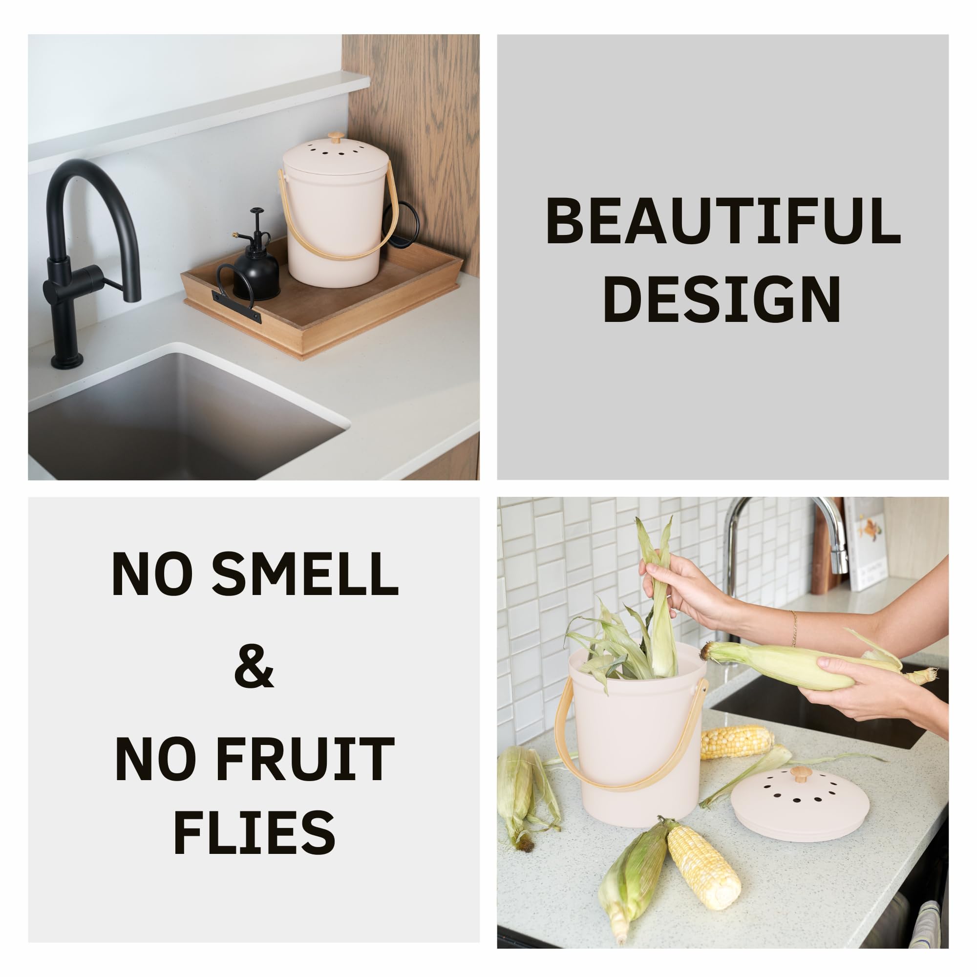 KIBAGA open lid exposing filter compartment for easy odor control and replacement