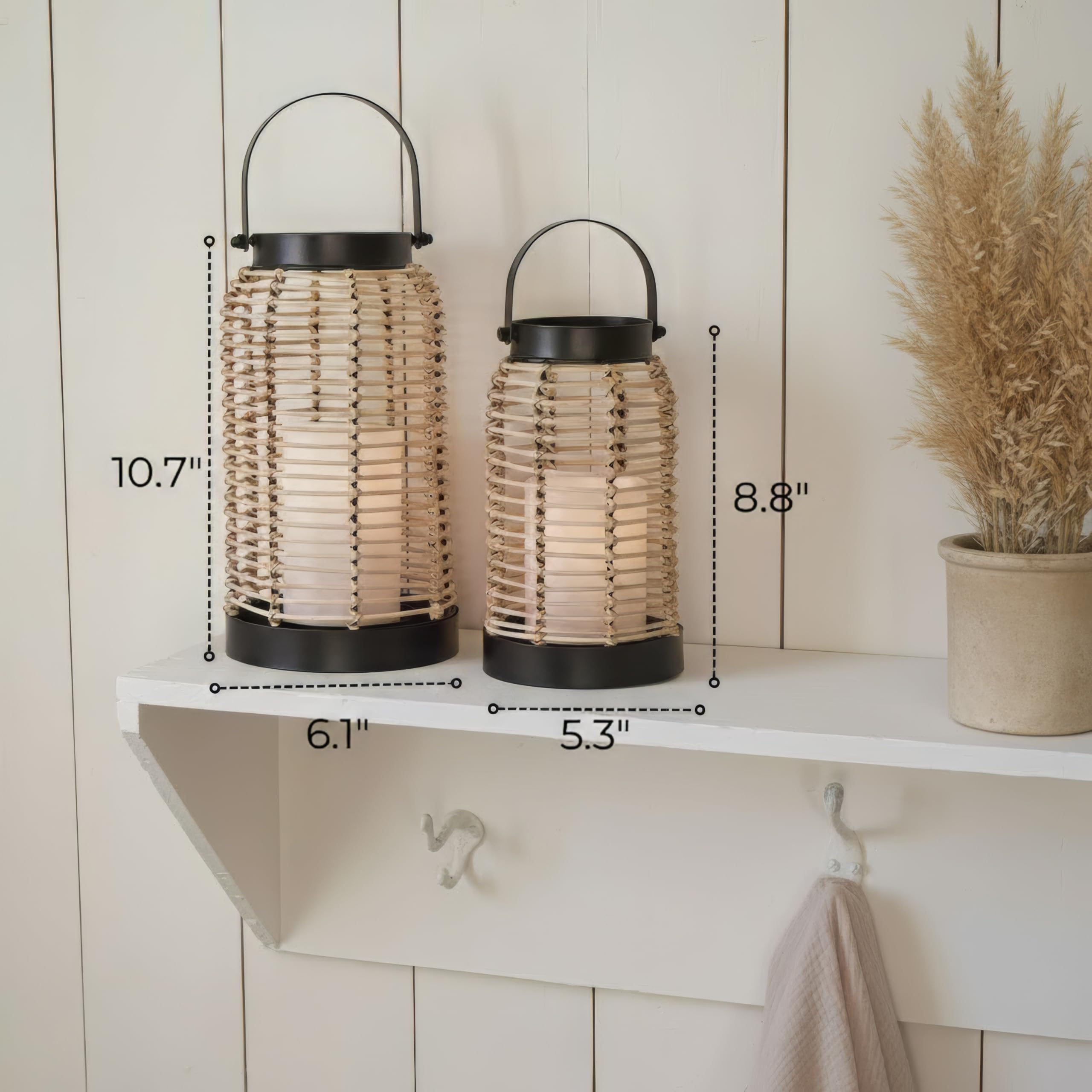 KIBAGA lantern beside hand to show size and easy placement benefit