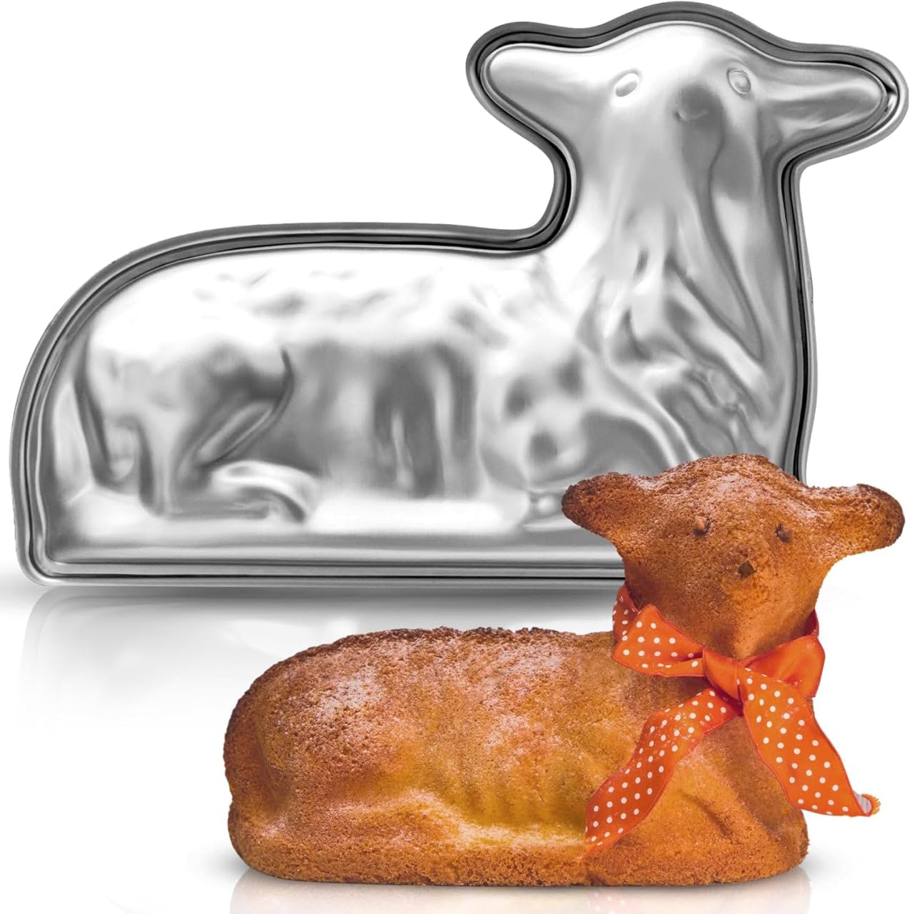 KIBS group front view of lamb mold showing detailed face and ease of use