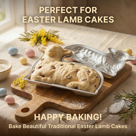 KIBS group baked lamb cake removed from mold showcasing finished presentation