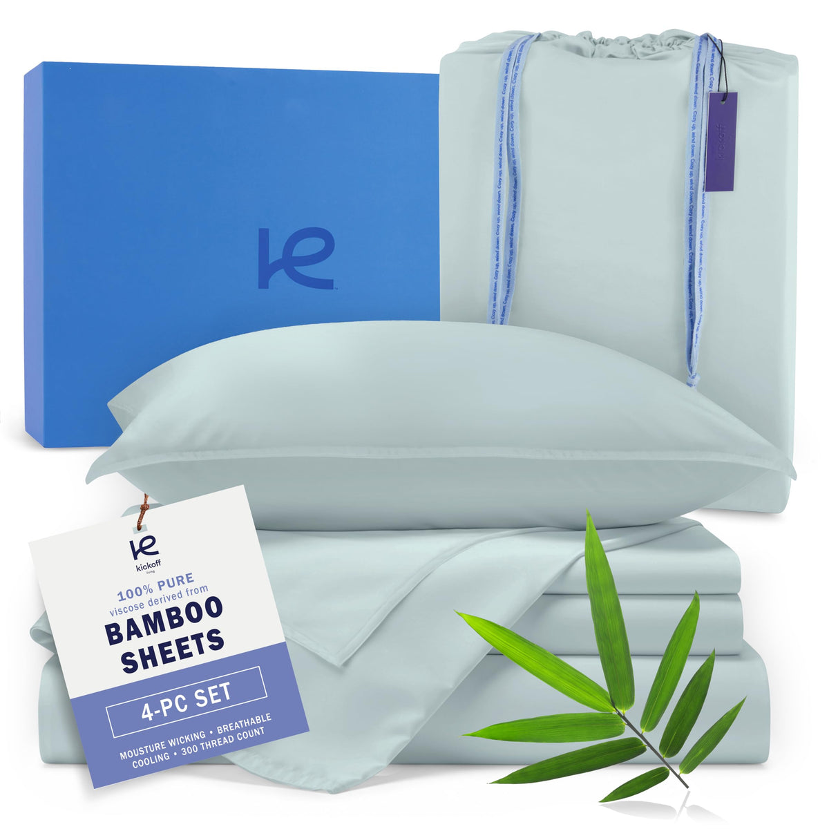 Kickoff Home front packaging in Coastal Blue shows gift ready benefit