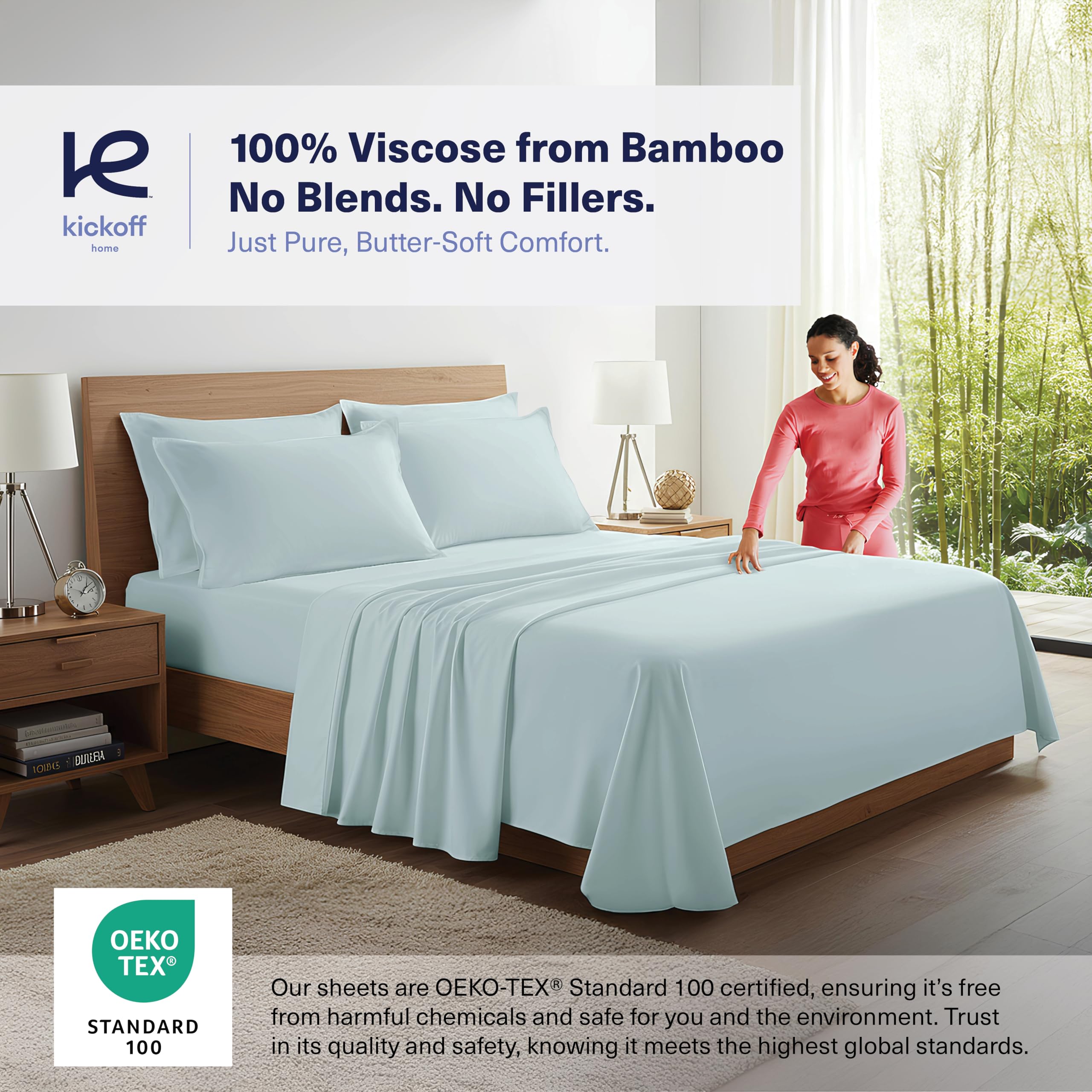 Kickoff Home extra wide flat sheet drape offers full bed coverage