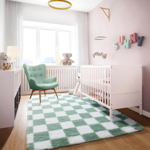 KICMOR rug in nursery showing cozy play surface and decorative appeal