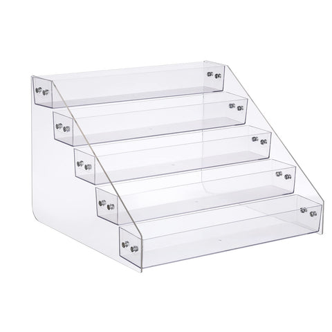 Kihor clear acrylic spice rack front view showing tidy bottles and fast access