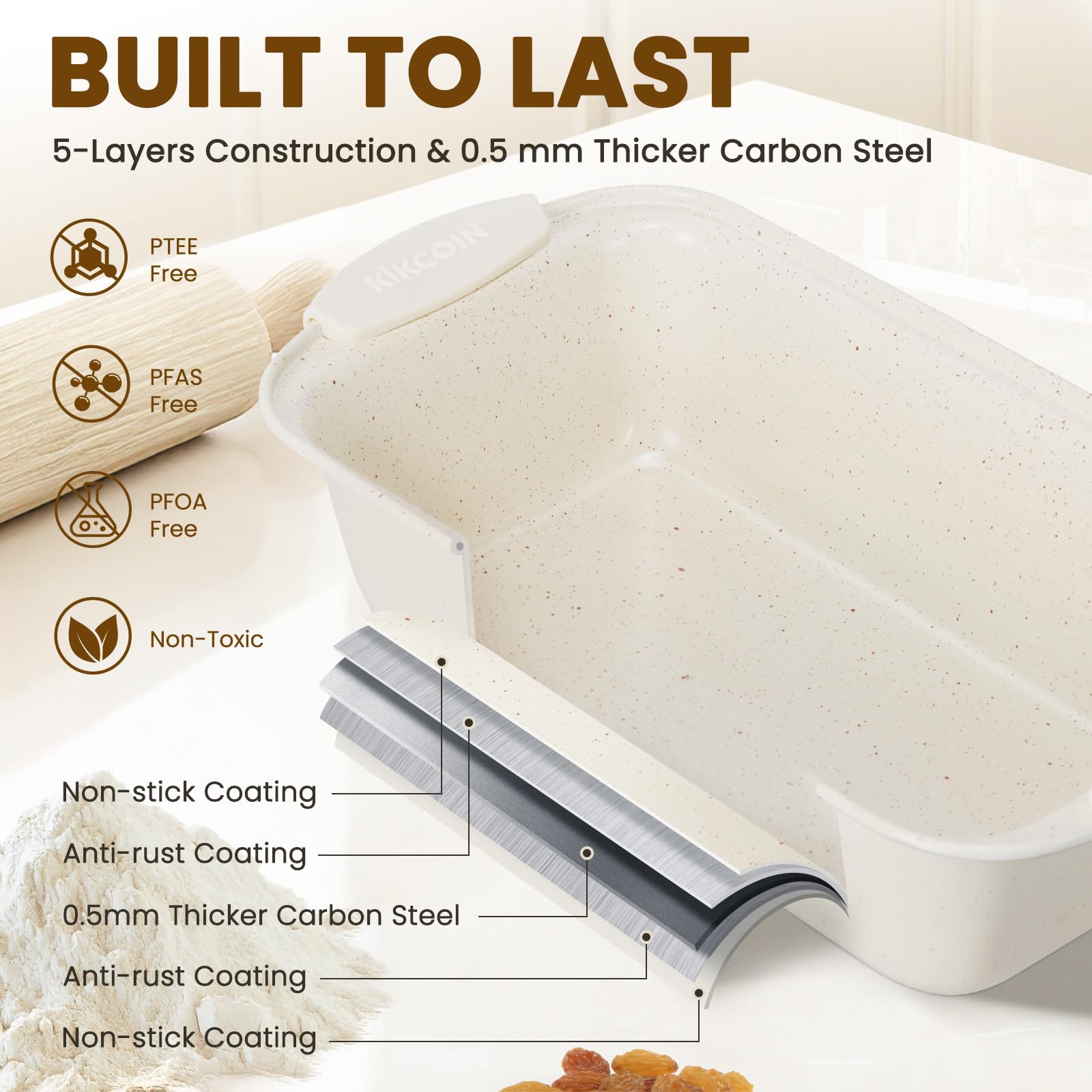 Kikcoin stacked cookie sheets highlighting space-saving storage and organized cabinets