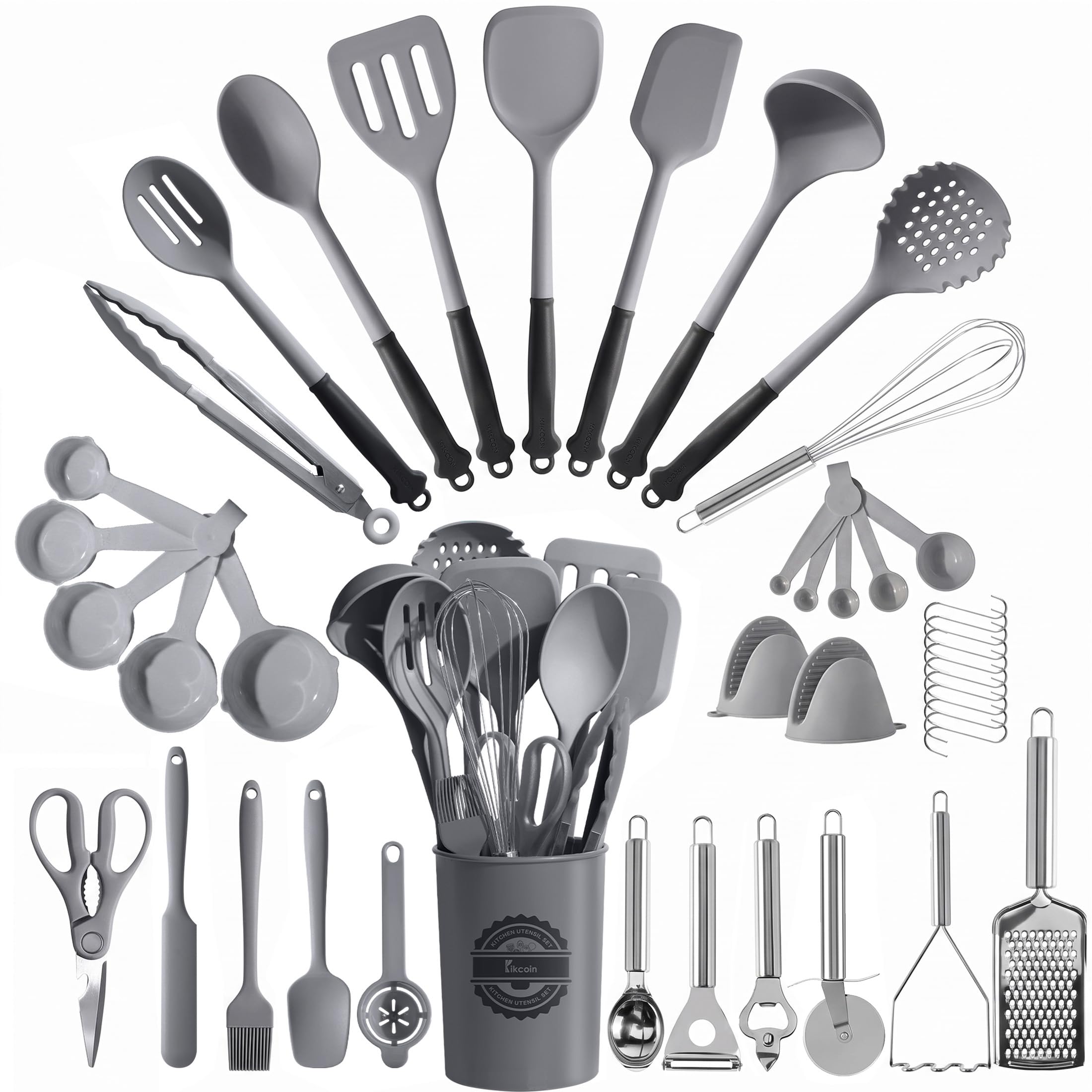 kikcoin front packaging showing full 43-piece set and neat organization