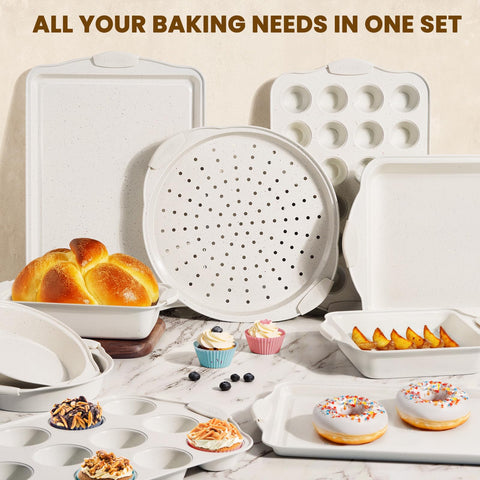 Kikcoin lifestyle baking scene with finished cookies showing consistent nonstick release