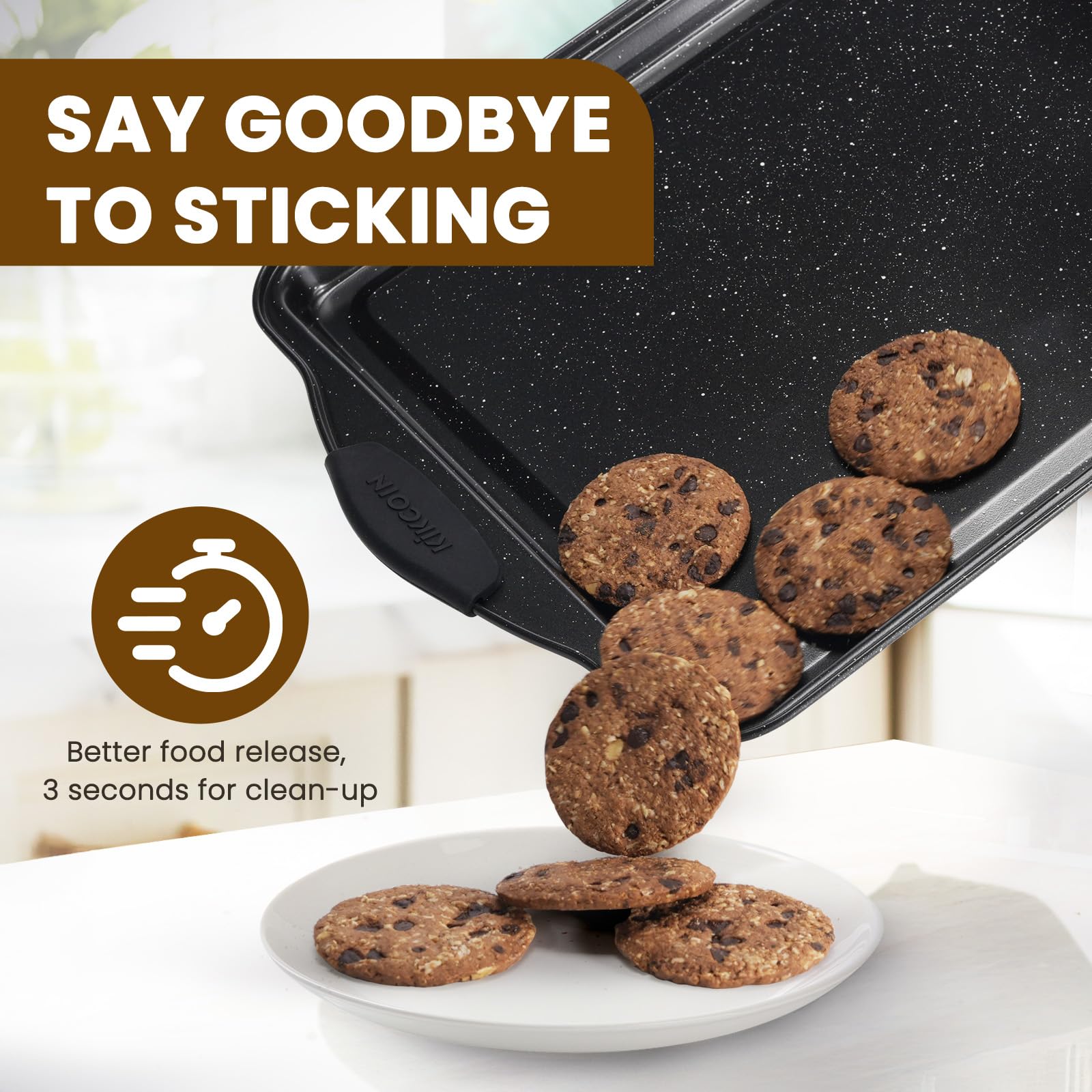 Kikcoin muffin pans with included liners ready for uniform cupcakes and muffins