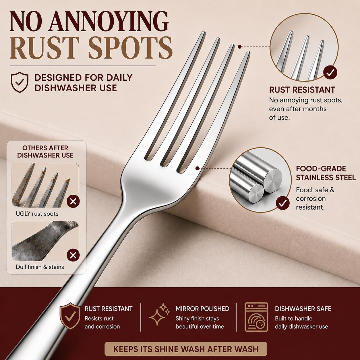 Kikcoin hand holding a dinner knife showing scale and ergonomic comfort