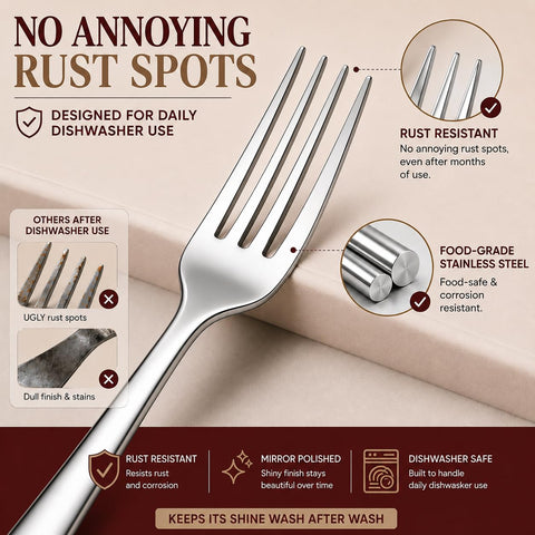 Kikcoin hand holding a dinner knife showing scale and ergonomic comfort
