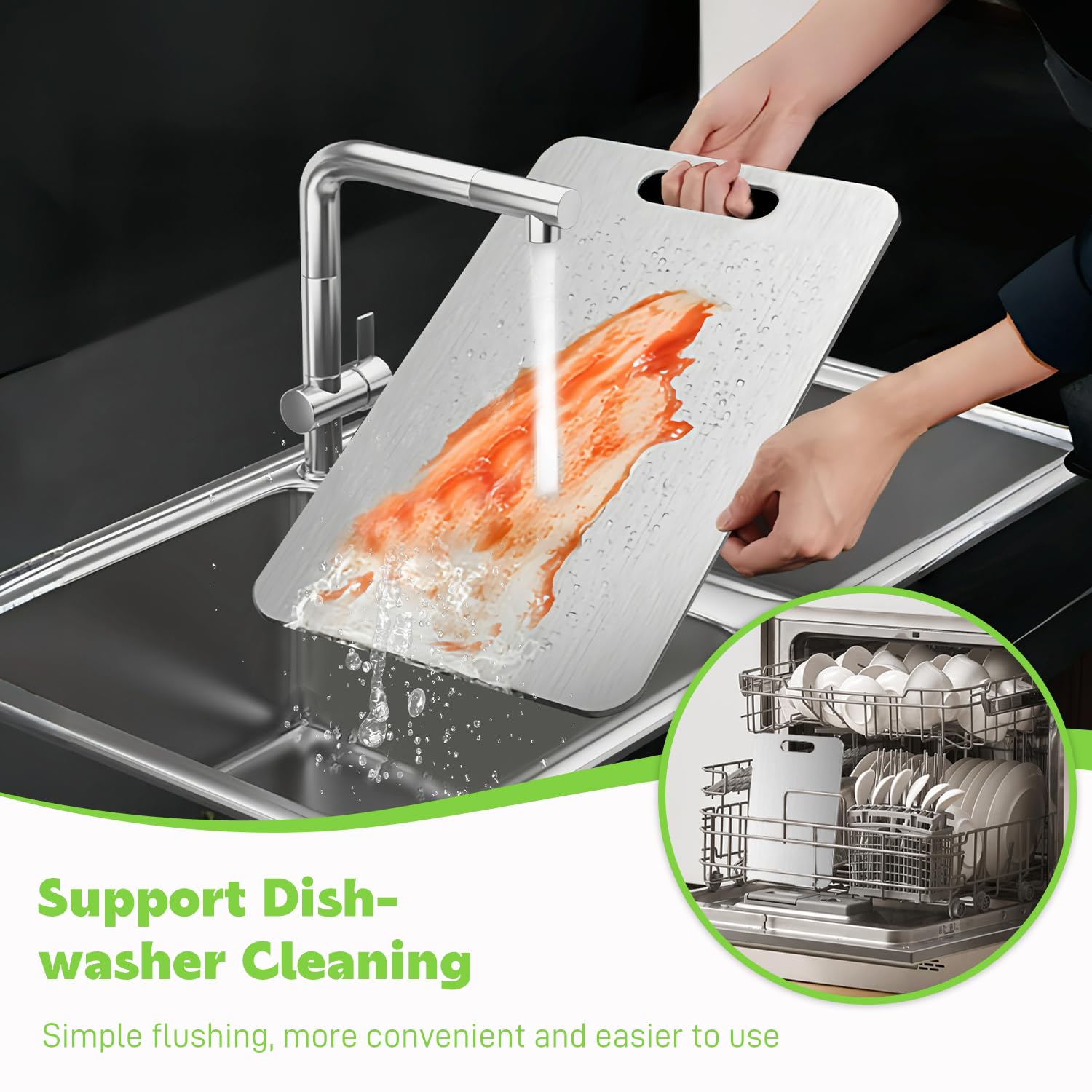 KIKIIKE board hanging in kitchen for space-saving storage