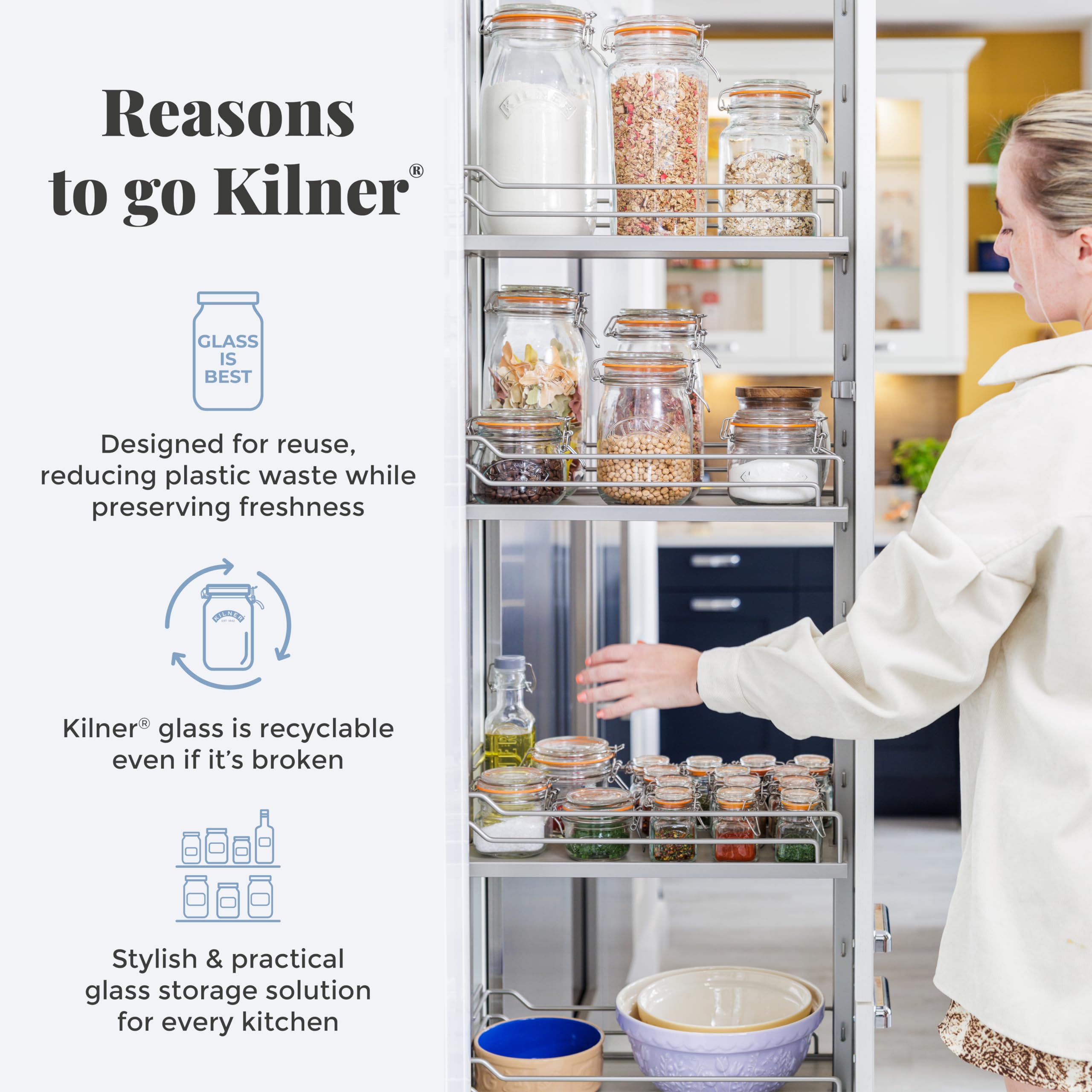Kilner lid and seal fitment showing secure closure and leak prevention