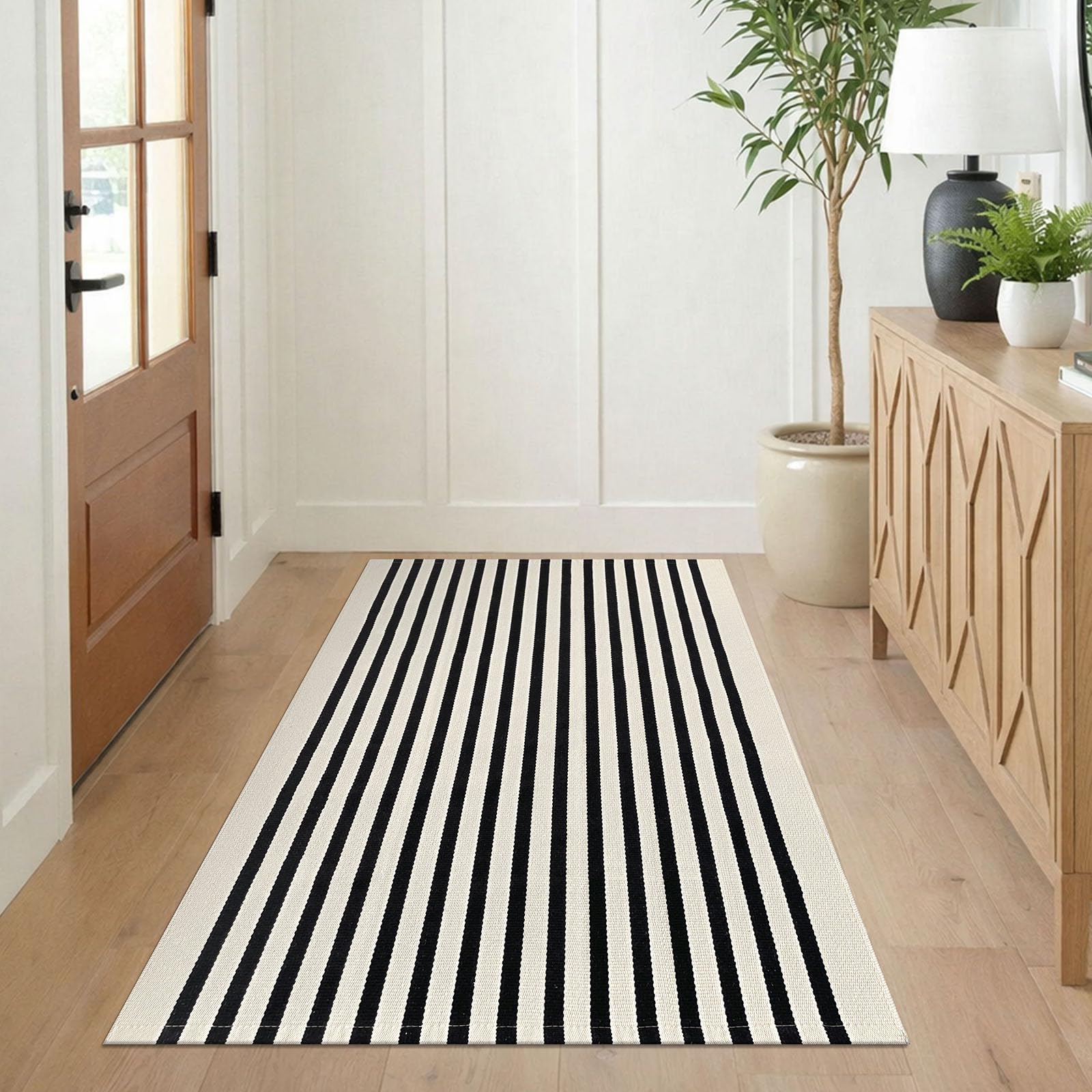 KILOCOCO rug staged in entryway demonstrating welcoming look