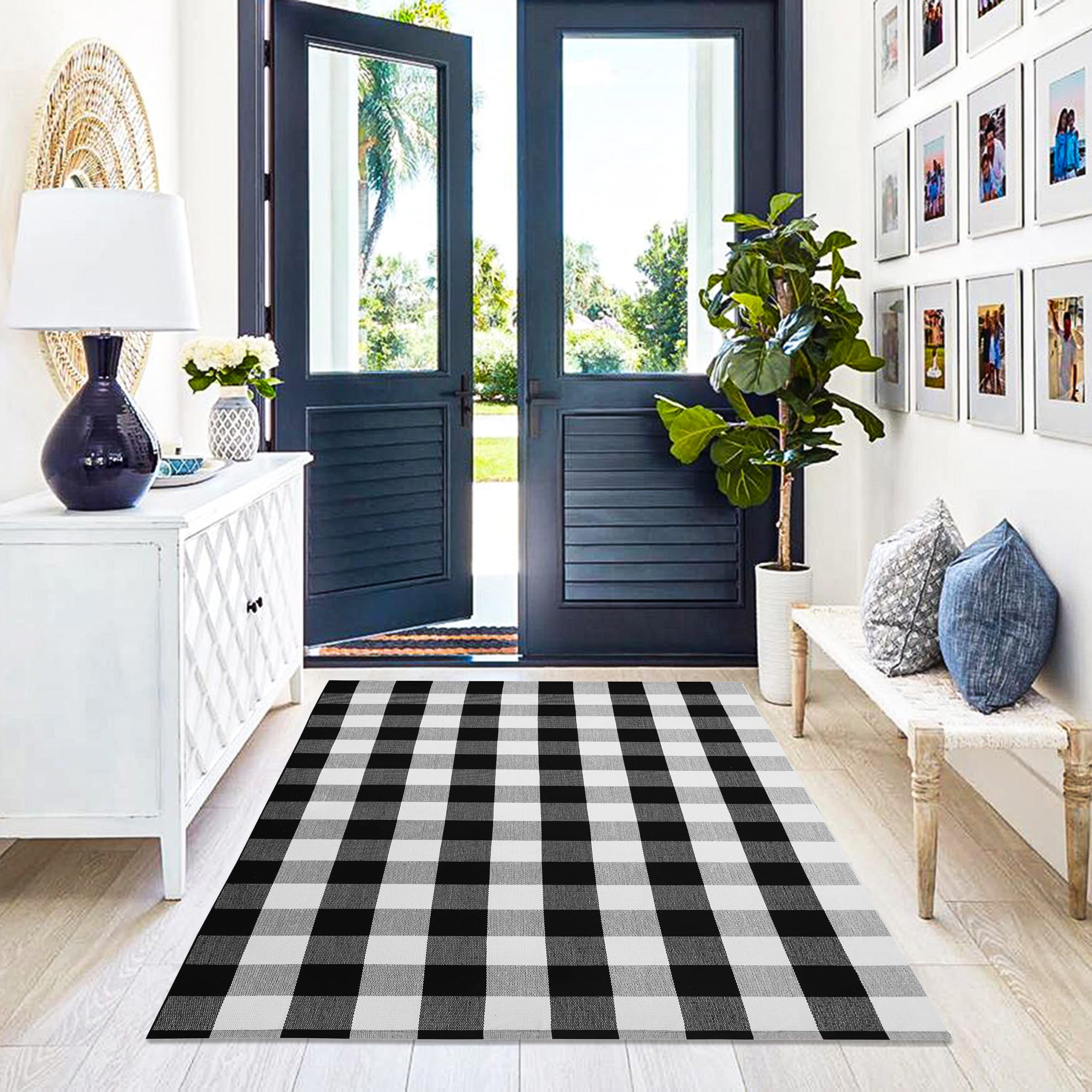 KILOCOCO rug being machine-washed showing easy-care cleaning benefit
