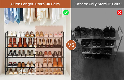 KIMBORA shoe rack in entryway lifestyle scene creating tidy, accessible storage
