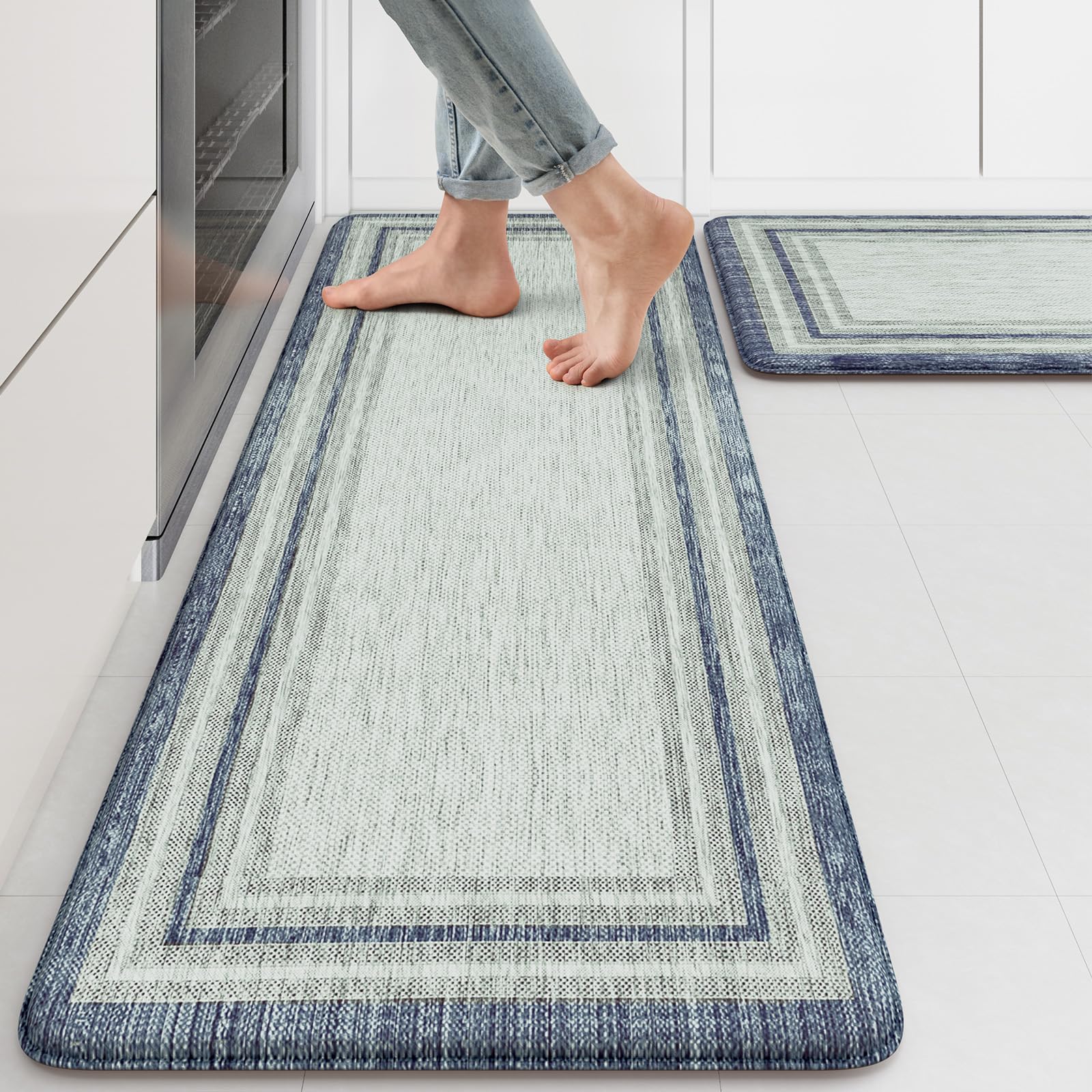 KIMODE front view showing farmhouse mat design and styling benefit