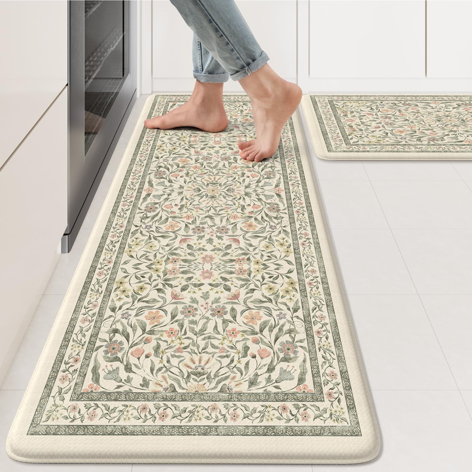 KIMODE front view of boho floral two-piece set showing design and sizes benefit comfort