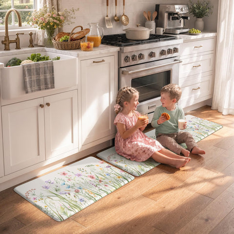 KIMODE lifestyle image of person cooking showing ergonomic standing comfort