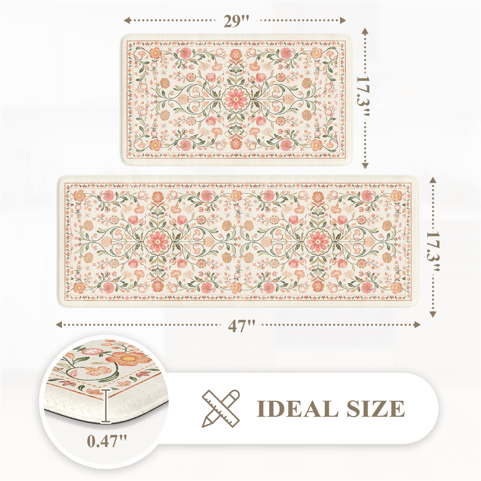 KIMODE small mat positioned by sink protecting floor and easing standing
