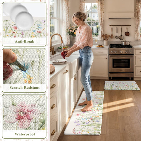 KIMODE smaller mat beside sink illustrating splash protection and support